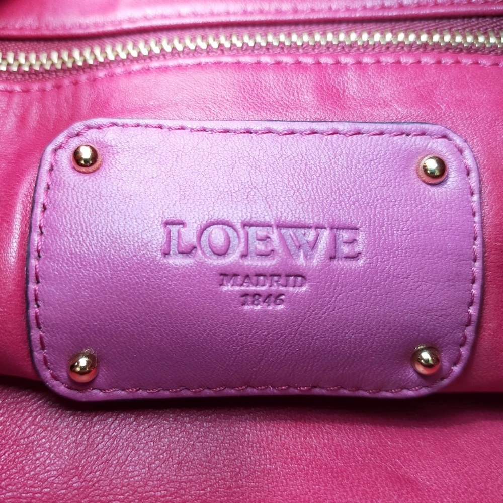 Loewe Grey Suede Shoulder Bag with Gold Hardware - Picture 7 of 12